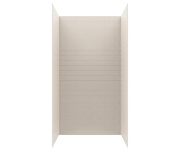 Swanstone Metro Subway Tile Glue-Up Shower Wall Kit, 32 x 50 x 96 inches, Bisque