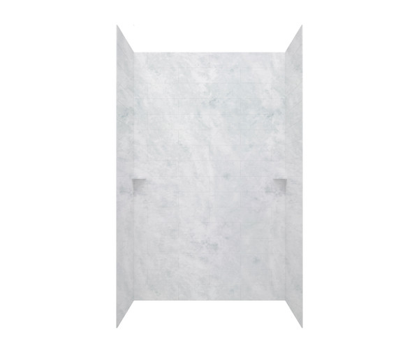 Swanstone Modern Subway Tile Glue-Up Tub Wall Kit 32 x 62 x 72 Ice
