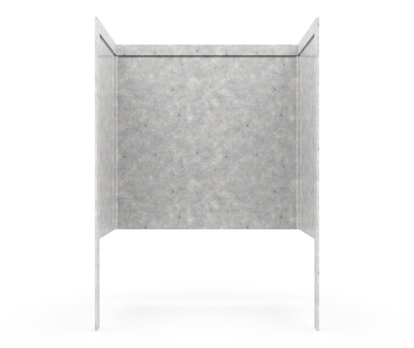 Swanstone Smooth Glue-Up Tub Wall Kit 34 x 60 x 60 Ice SSIT-60-3