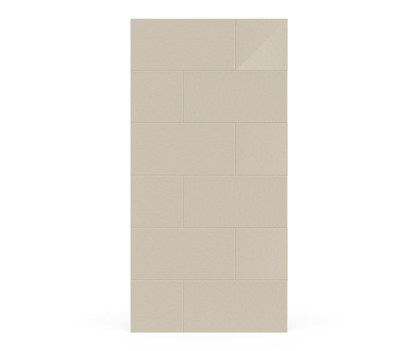 Swanstone Traditional Subway Tile Glue-Up Bathtub and Shower Wall Panel, 42 x 72, Coastal Sands