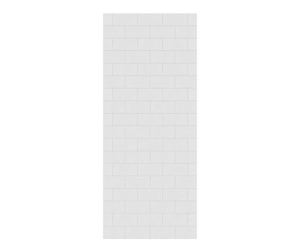 Swanstone Metro Subway Tile 30 x 72 Glue-Up Bathtub & Shower Wall Panel, White