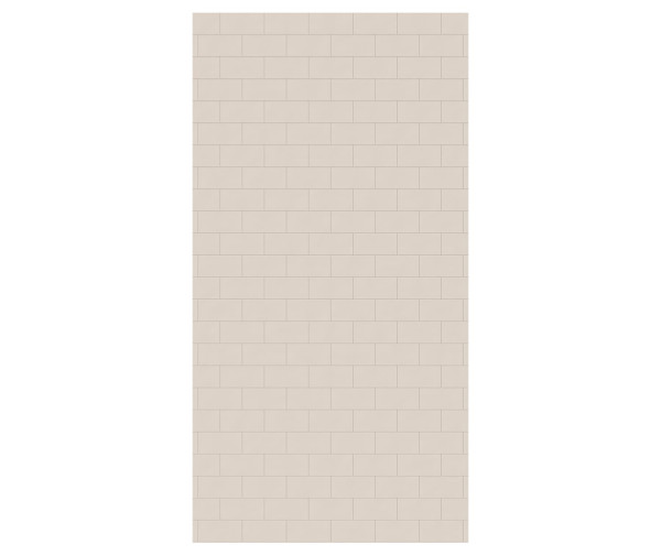 Swanstone Metro Subway Tile 50 x 96 Glue-Up Bathtub and Shower Wall Panel, Tahiti White