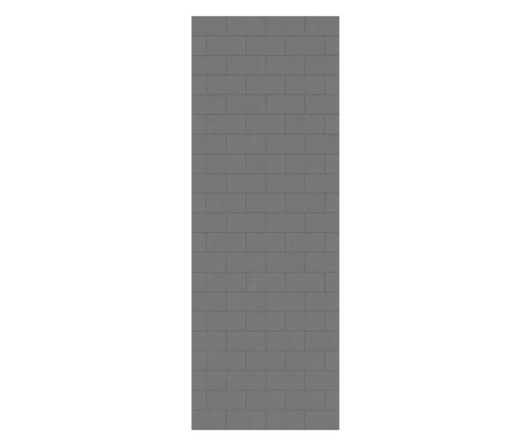 Swanstone Metro Subway Tile Glue-Up Bathtub Shower Wall Panel 32 x 84 Ash Gray