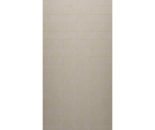 Swanstone Modern Subway Tile Glue-Up Bathtub & Shower Wall Panel 42x84 Limestone
