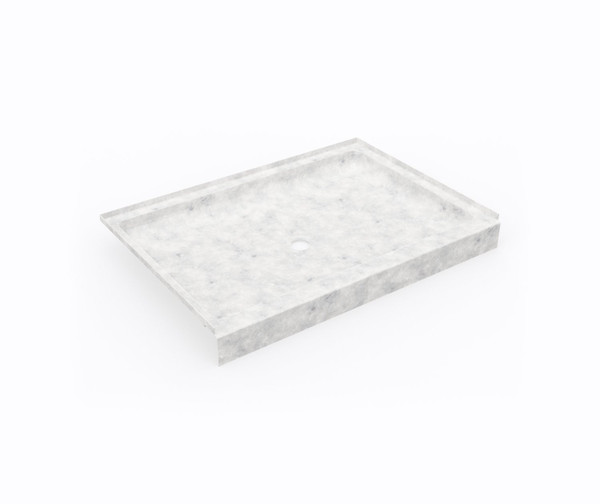 Swanstone SS-3448 34 x 48 Alcove Shower Pan with Center Drain, Ice