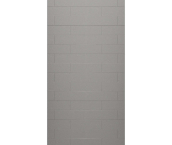 Swanstone Modern Subway Tile Glue-Up Bathtub Wall Panel 50 x 96 Ash Gray MSMK9650