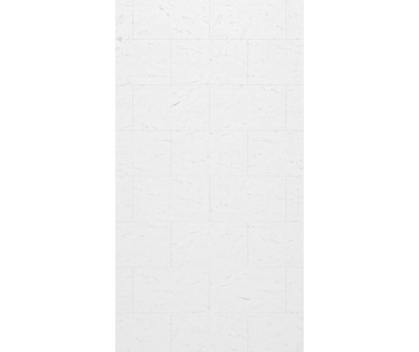 Swanstone Traditional Subway Tile Glue-Up Bathtub Shower Wall Panel 50 x 96 Carrara