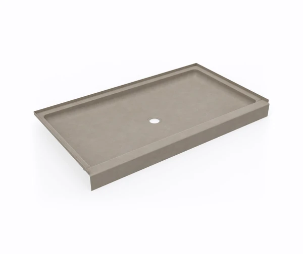 Swanstone SS-3460 34 x 60 Alcove Shower Pan with Center Drain, Limestone