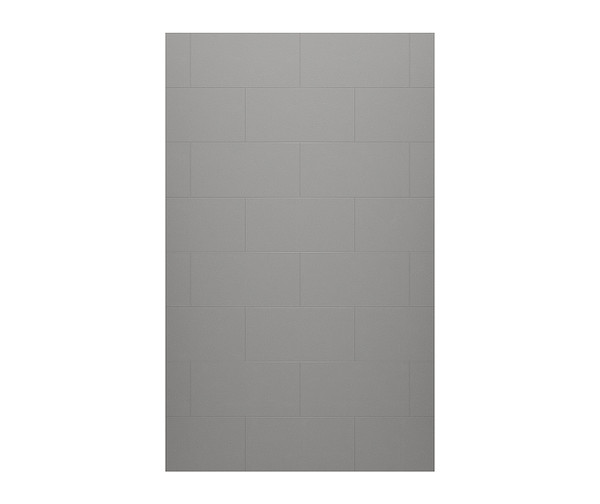 Swanstone Traditional Subway Tile 32 x 96 Glue-Up Bathtub and Shower Wall Panel, Ash Gray