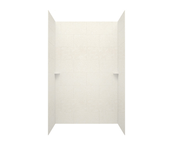 Swanstone Traditional Subway Tile Glue-Up Tub Wall Kit 30 x 62 x 72 Tahiti White
