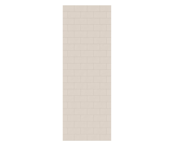 Swanstone Metro Subway Tile Glue Up Bathtub and Shower Wall Panel 32 x 84 Tahiti White