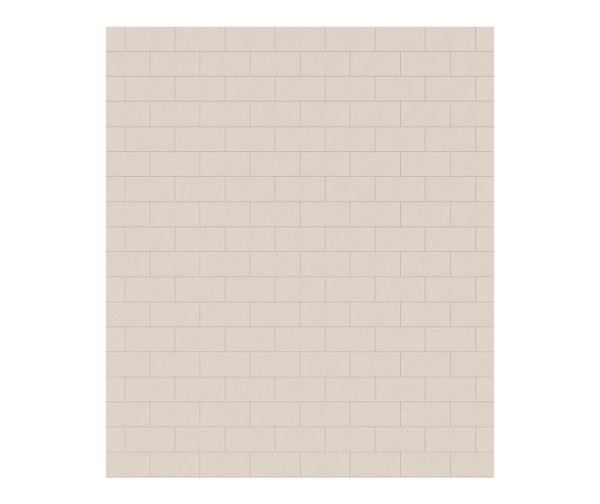 Swanstone Metro Subway Tile Glue-Up Bathtub and Shower Wall Panel 62 x 72 Tahiti White