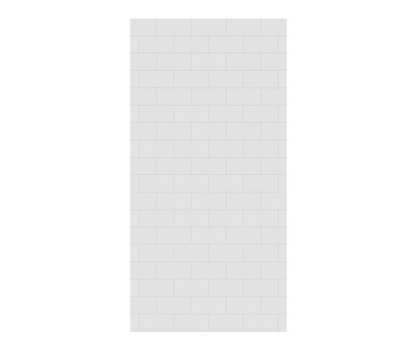 Swanstone Metro Subway Tile Glue-Up Bathtub and Shower Single Wall Panel, 42 x 72, White