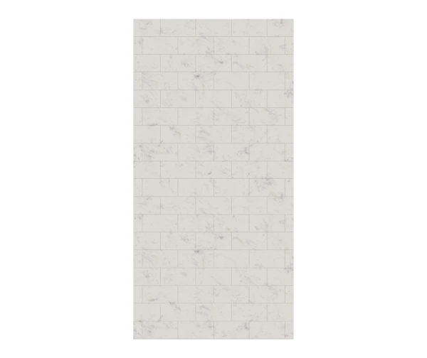 Swanstone Metro Subway Tile Glue Up Bathtub and Shower Wall Panel 38 x 72 Carrara