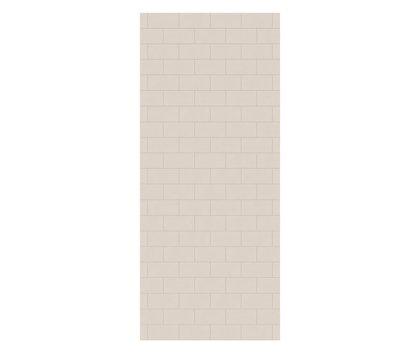 Swanstone Metro Subway Tile 42 x 84 Glue-Up Bathtub and Shower Wall Panel, Tahiti White