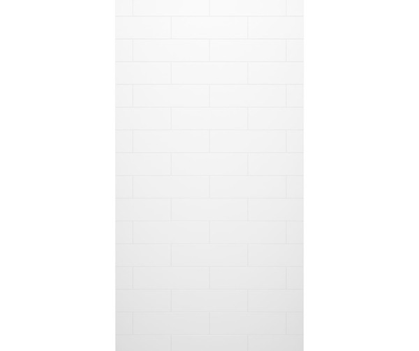 Swanstone Modern Subway Tile Glue-Up Bathtub and Shower Wall Panel 42x84 White