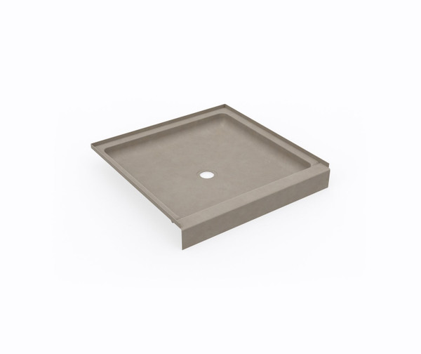 Swanstone 36 x 36 Alcove Shower Pan with Center Drain, Limestone