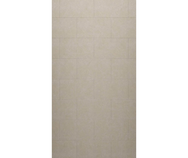 Swanstone Traditional Subway Tile Glue Up Bathtub & Shower Wall Panel 42x72 Limestone