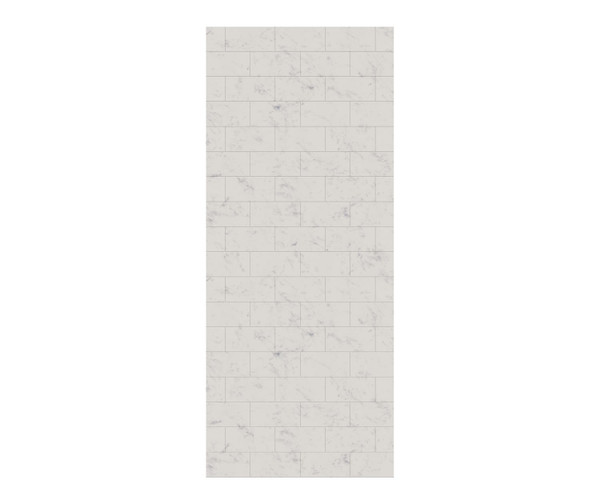 Swanstone Metro Subway Tile 30 x 72 Glue-Up Bathtub and Shower Wall Panel Carrara