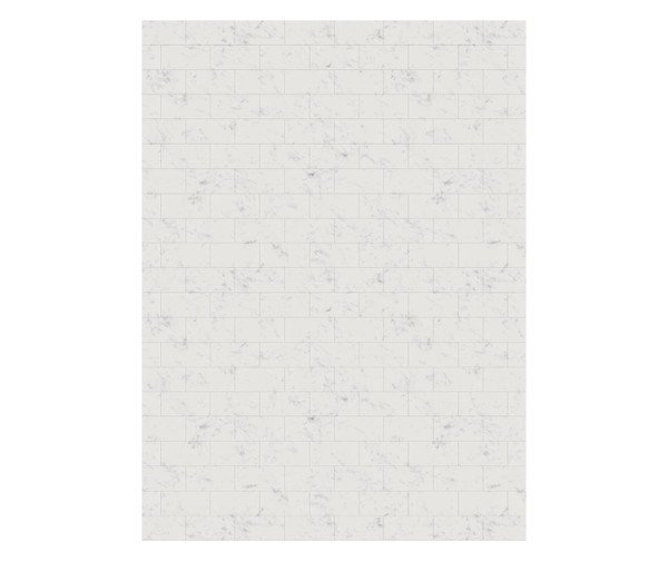 Swanstone Metro Subway Tile 62 x 84 Glue-Up Bathtub & Shower Wall Panel Carrara