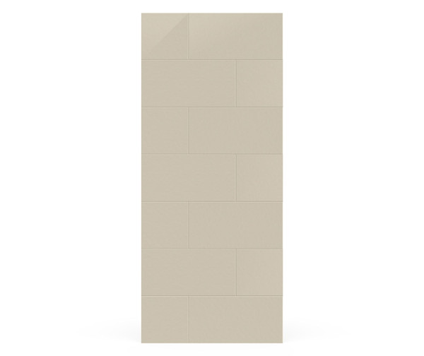 Swanstone Traditional Subway Tile Glue-Up Bathtub Shower Wall Panel 42x84 Coastal Sands