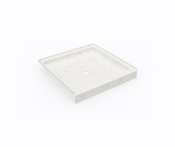 Swanstone SS-3636 36x36 Alcove Shower Pan with Center Drain, Carrara