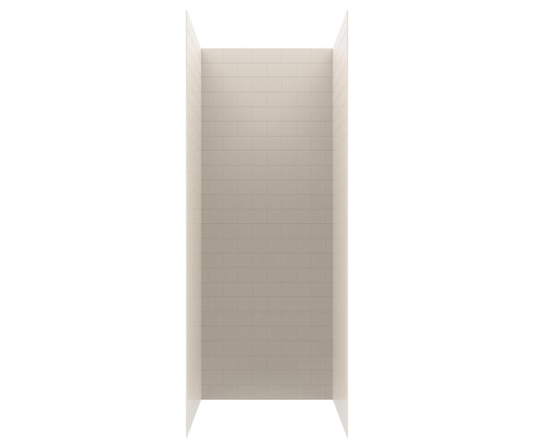 Swanstone Metro Subway Tile Glue-Up Shower Wall Kit 36x36x96 Bisque