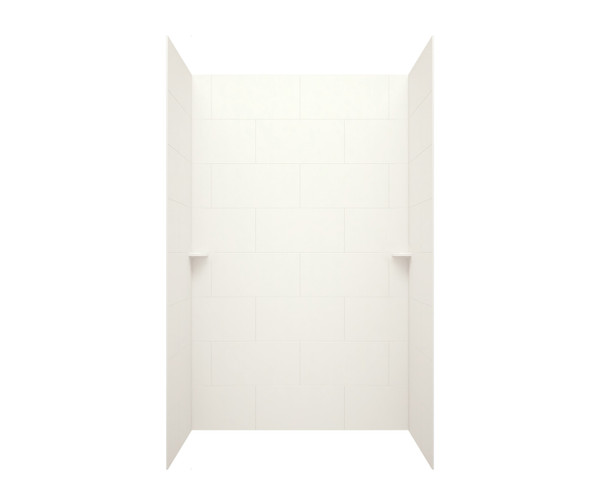 Swanstone Traditional Subway Tile Glue-Up Shower Wall Kit 36x62x96 Bisque