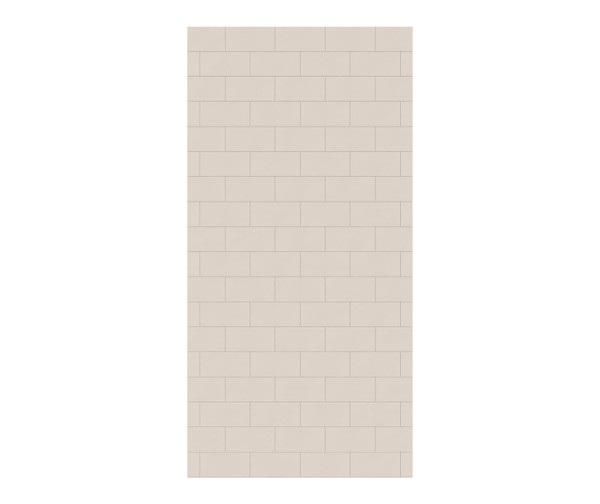 Swanstone Metro Subway Tile 42x72 Glue-Up Bathtub Shower Wall Panel, Tahiti White