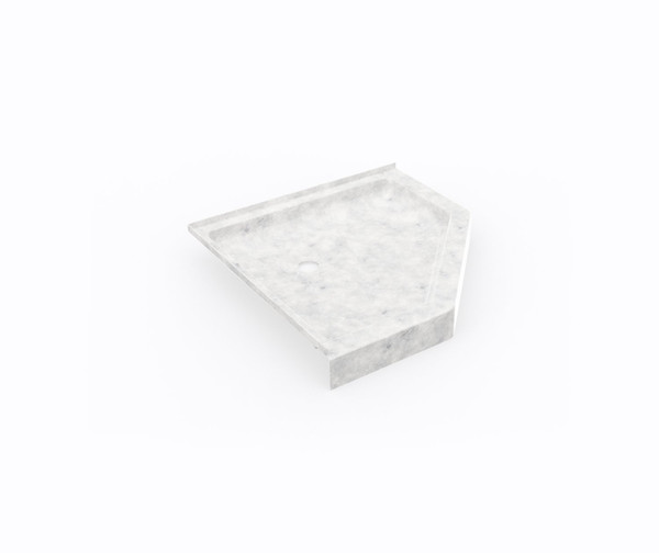 Swanstone 36 x 36 Corner Shower Pan with Center Drain, Ice