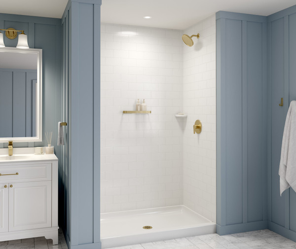 Swanstone SS-3454 34 x 54 Alcove Shower Pan with Center Drain Coastal Sands