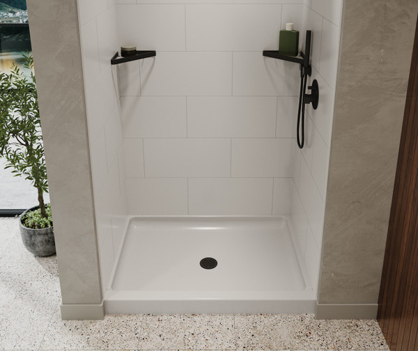 Swanstone SS-3448 34 x 48 Alcove Shower Pan with Center Drain, Mountain Mist