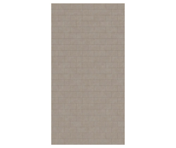Swanstone Metro Subway Tile 42x96 Glue-Up Bathtub & Shower Wall Panel, Limestone