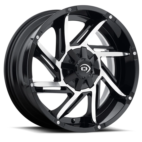Vision Wheel 5x5.5 Gloss Black Machined VOR Prowler Wheel