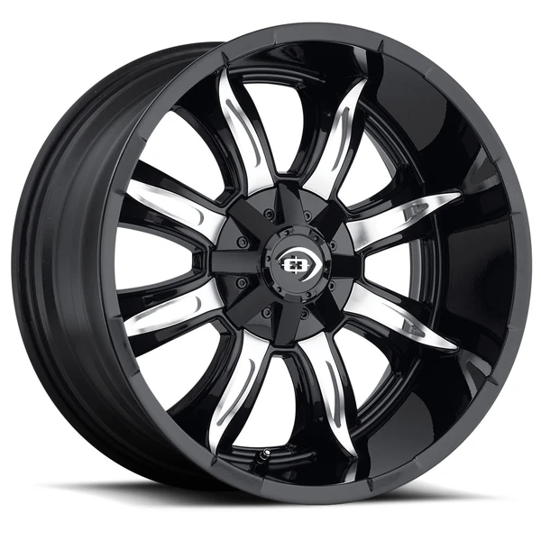 Vision Wheel 5x114.3mm Gloss Black Machined Manic Rim