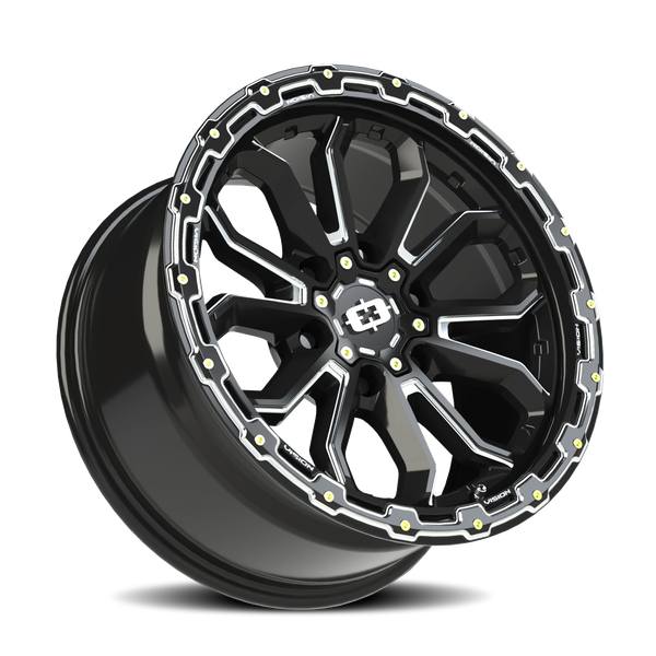 Vision Wheel 6x5.5 Gloss Black KORUPT Automotive Wheel
