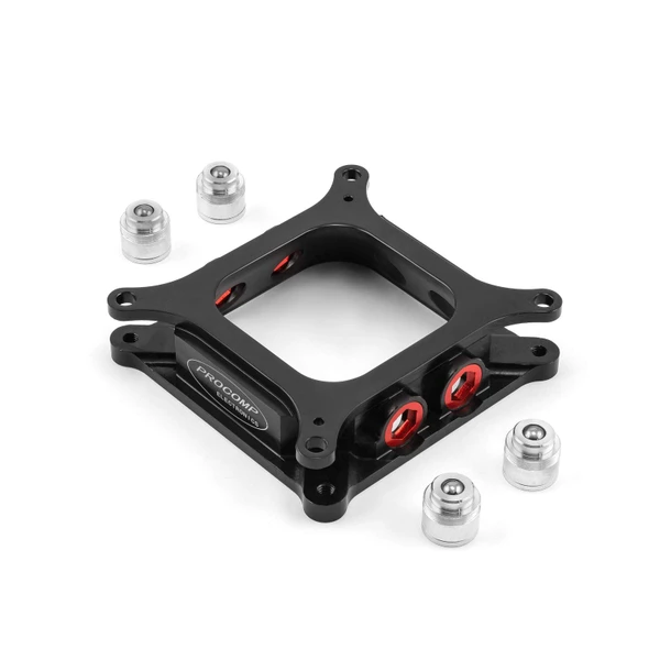Speedmaster Aluminum 4150 to 4500 CNC Machined Carburetor Spacer with Burst Panel Check Valves PCE474.1002