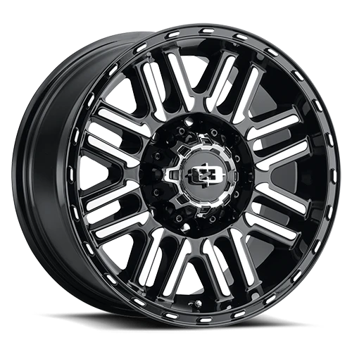 Vision Wheel 8x6.5 GBMF Gloss Black Machined Finish Automotive Wheel Rim