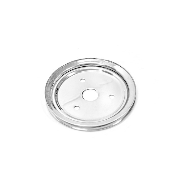 Speedmaster PCE239.1012 Chevy SBC 350 Steel Short Water Pump 1-Groove Crank Pulley Chrome