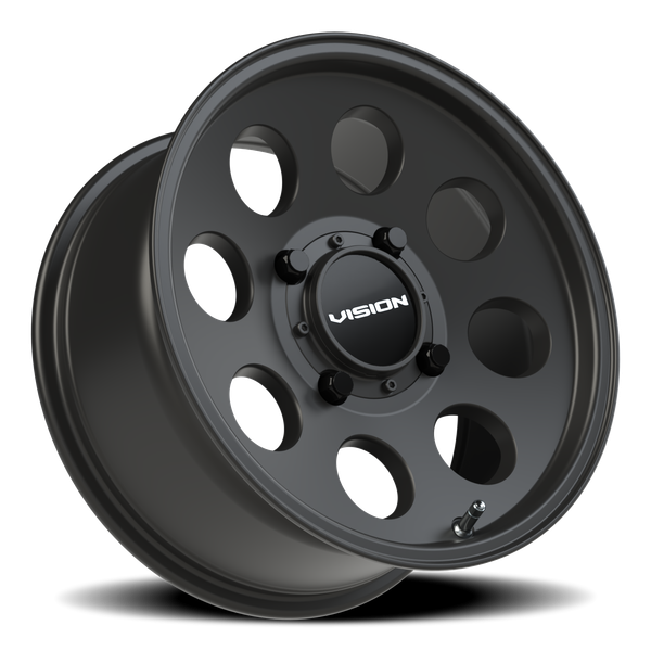 Vision Wheel 4-Lug Midway 5x114.3mm Satin Black Wheel Rim
