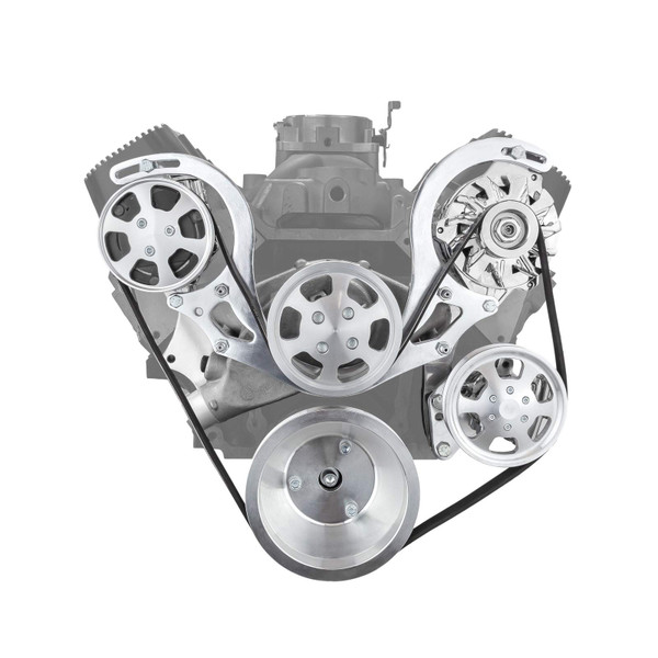 Speedmaster Chevy BBC 454 Aluminum Complete Serpentine Belt Drive System Kit PCE415.1024