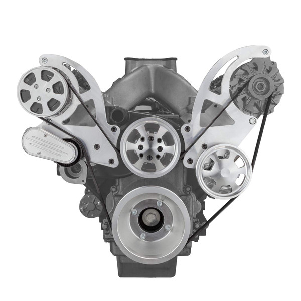 Speedmaster PCE415.1050 Chevy GM LS1 LS2 LS3 LS6 Aluminum Complete Serpentine Engine Pulley Kit