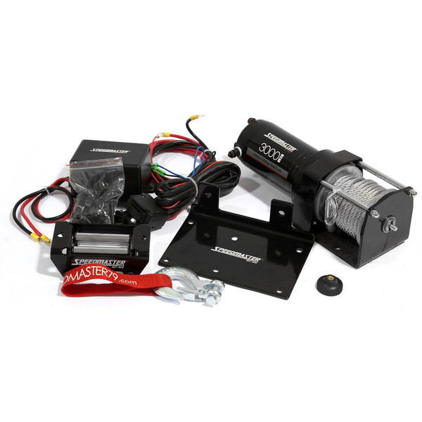 Speedmaster 3000lbs 12V Electric ATV Winch Kit with Remote Switch PCE553.1002