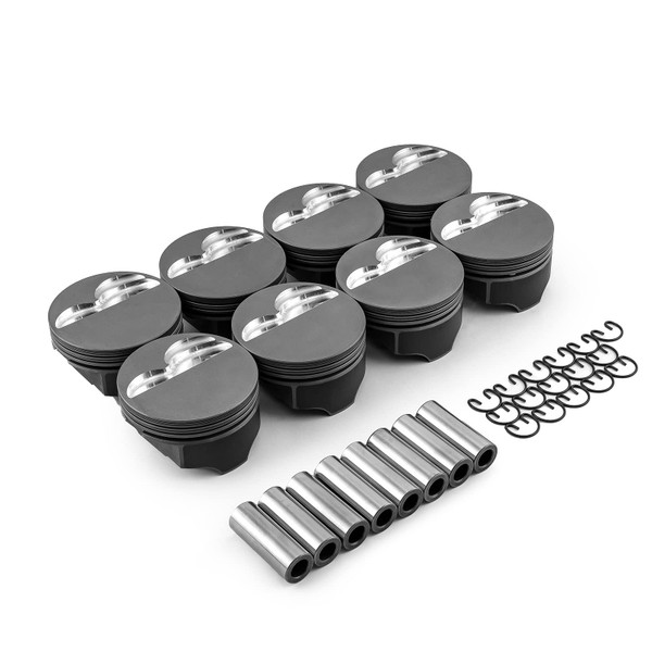 Speedmaster Chevy SBC 383 ci 6.0" Flat Top Hyper Pistons PCE305.1005.02 Coated