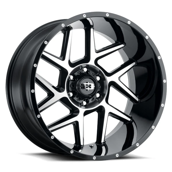 Vision Wheel 5-139.7 Gloss Black Machined 5-Lug Automotive Wheel