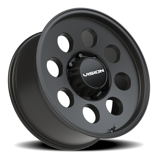 Vision Wheel 8-180 SB Midway 8-Lug Satin Black Automotive Wheel