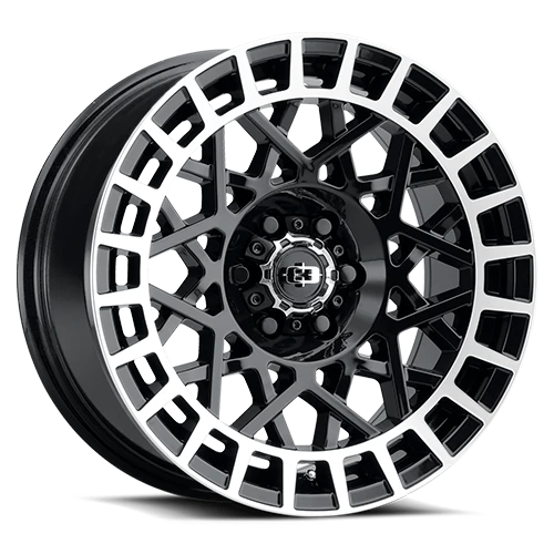 Vision Savage 6-Lug 114.3mm Gloss Black Machined Wheel