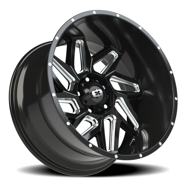 Vision Wheel 5x139.7 Spyder Gloss Black Machined Wheel