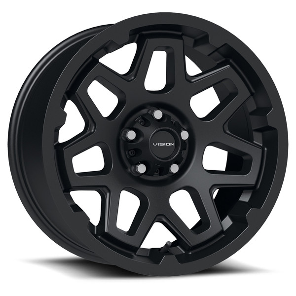 Vision Wheel 5-114.3 Satin Black SE7EN Automotive Wheel