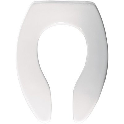 Bemis B95CT000 7N Elongated Open Front Plastic Toilet Seat without Cover, White